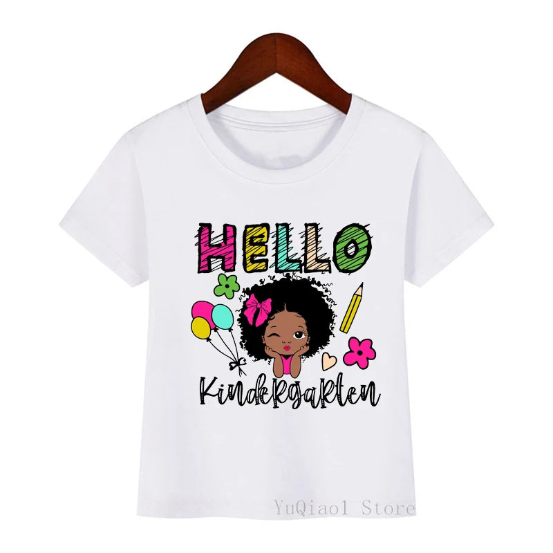 black girl magic t shirt summer melanin shirt graphic tee top for baby girls cute unicorn tshirt lovely children’s t-shirt