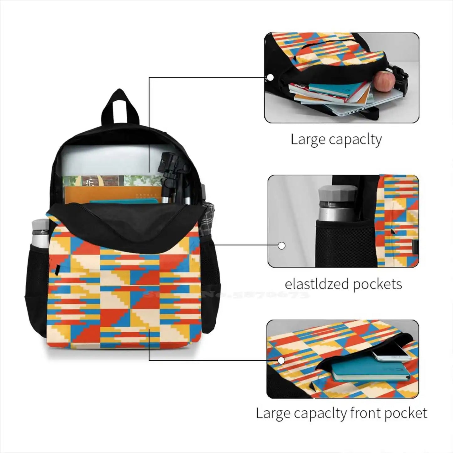 Happy Kwanzaa And A Blessed New Year Gift School Bags For Teenage Girls Laptop Travel Bags Great African Americans African
