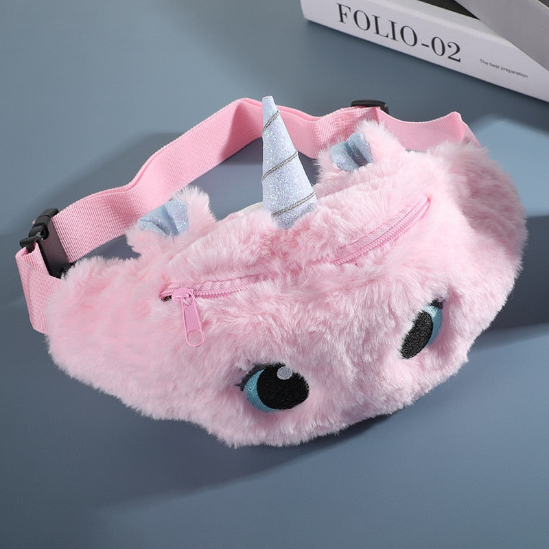 Kid Waist Bag For Girl Boy Cute Fanny Cartoon Dinosaur Chest Bag Children Belt Bag Money Pouch Baby Zipper Waist Pack Bum Bag