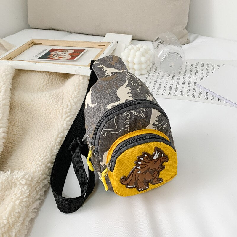 Kid Waist Bag For Girl Boy Cute Fanny Cartoon Dinosaur Chest Bag Children Belt Bag Money Pouch Baby Zipper Waist Pack Bum Bag