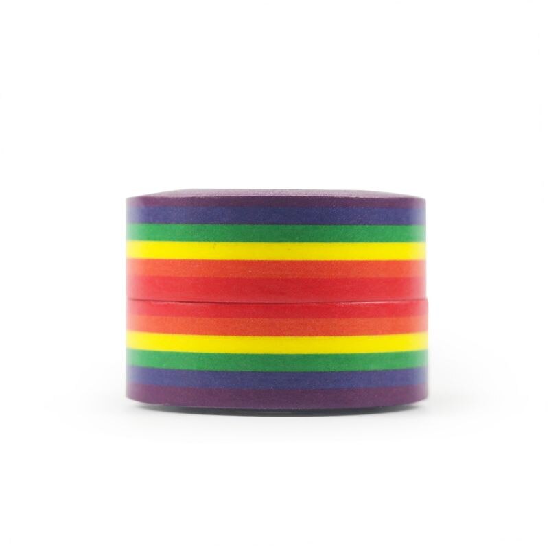 1PC Rainbow Washi Tape School Supplies Stationery Tape Office Stationery 15mm PXPA
