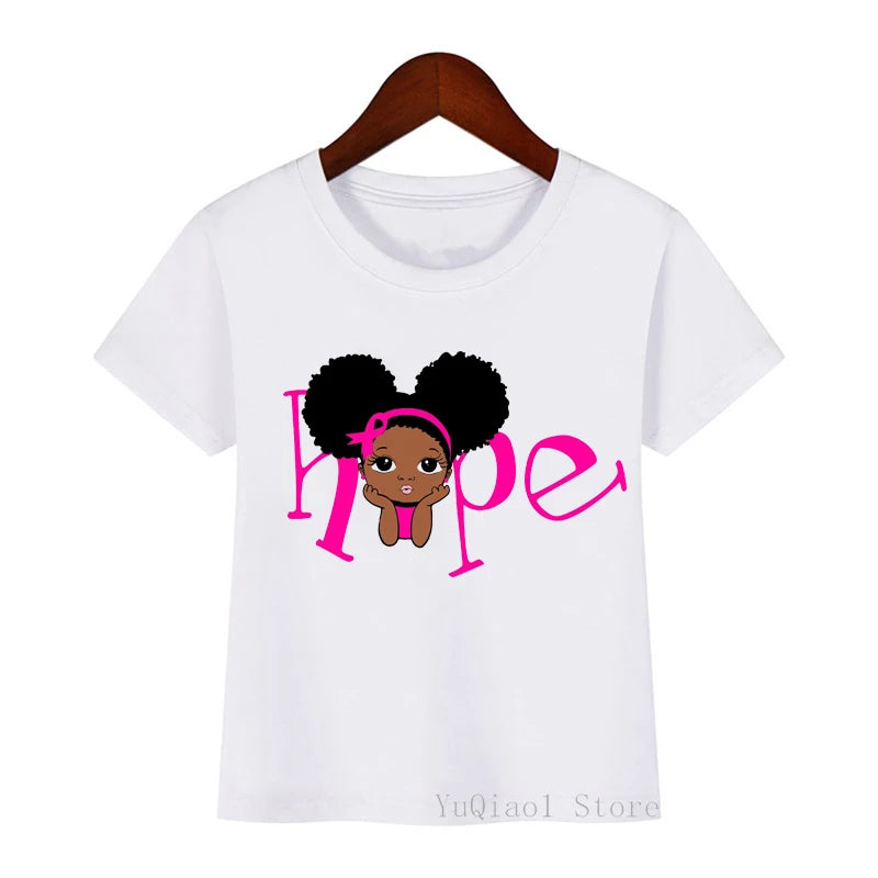 black girl magic t shirt summer melanin shirt graphic tee top for baby girls cute unicorn tshirt lovely children’s t-shirt
