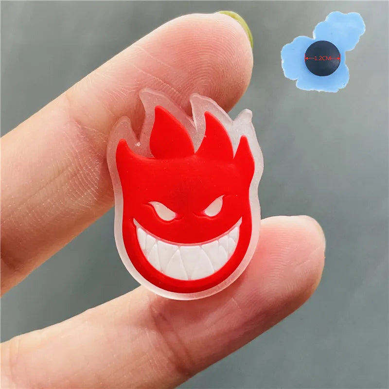 1Pcs Luminous Bad Bunny Rabbit Planet PVC Shoe Charms Noctilucent Star Glowing Shoe Accessories DIY Wristband Kid Gift