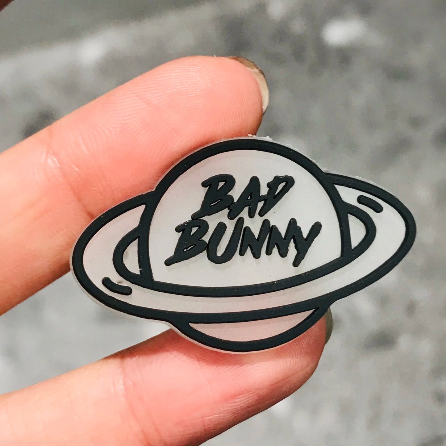 1Pcs Luminous Bad Bunny Rabbit Planet PVC Shoe Charms Noctilucent Star Glowing Shoe Accessories DIY Wristband Kid Gift