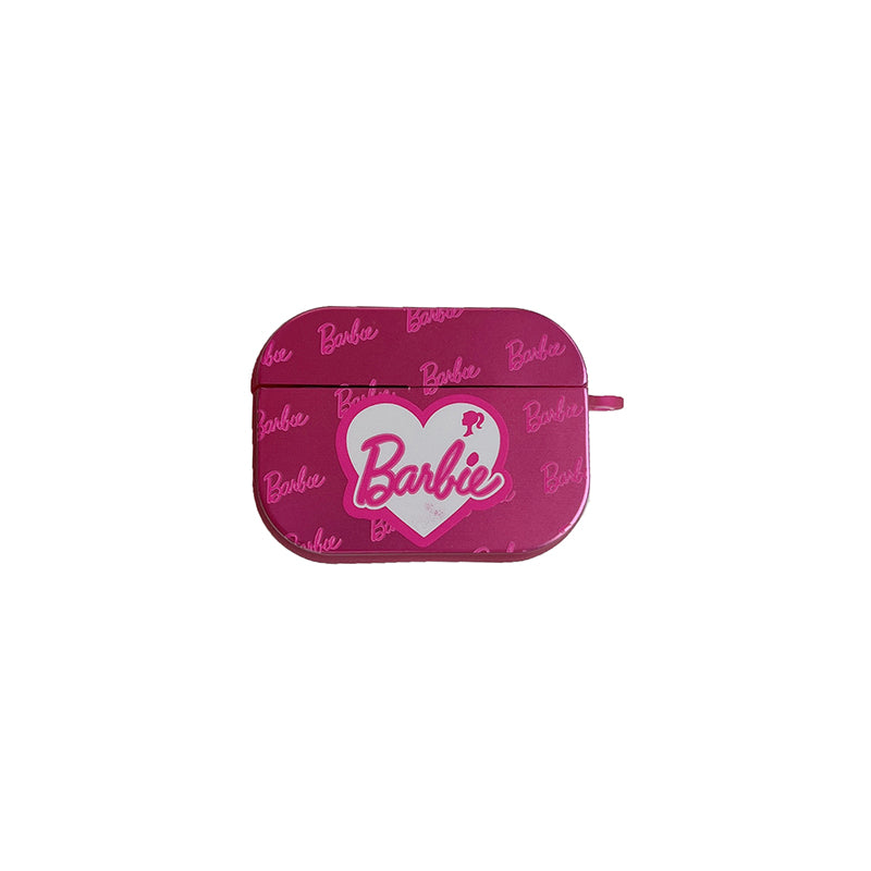 Heart Barbie for Airpodspro Protective Case Airpods3 Apple Earphone Case Second Generation Pro2 Box 3 Generation Rose Pink 4/5 Generation Airpodpro2 Earphone Sleeves Young Adult Heart Barbie