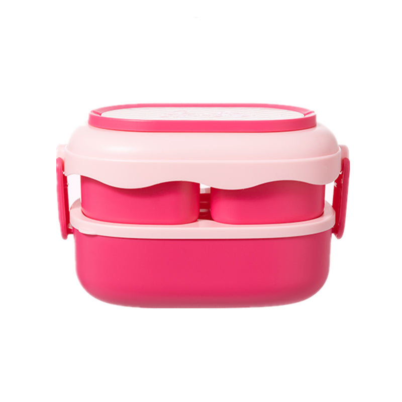 Miniso MINISO Barbie Series Double-Layer Lunch Box Cute Pink Girl Lunch Box Student Lunch Box