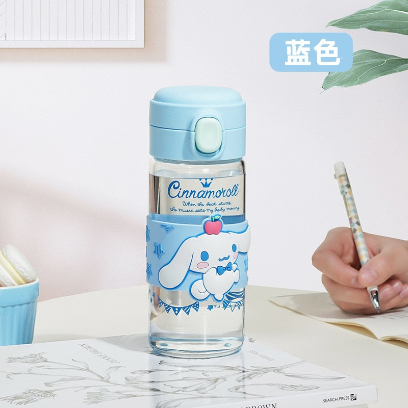 350ML Sanrio Cinnamoroll Anime Kuromi Melody Thermos Mug Cartoon Kawaii Sports Water Bottle Coffee Cup Kids Water Bottle Gift