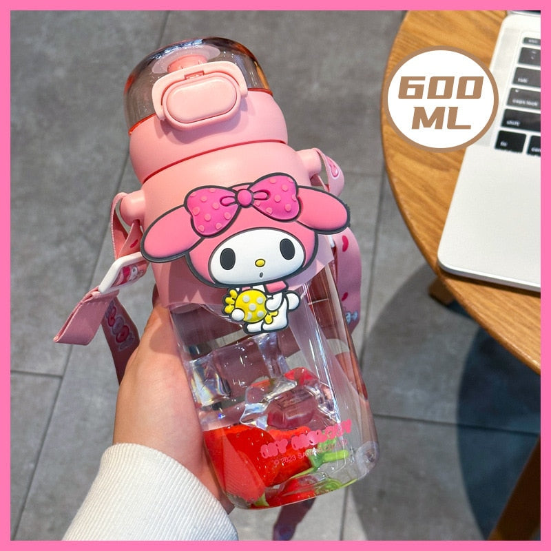 350ML Sanrio Cinnamoroll Anime Kuromi Melody Thermos Mug Cartoon Kawaii Sports Water Bottle Coffee Cup Kids Water Bottle Gift