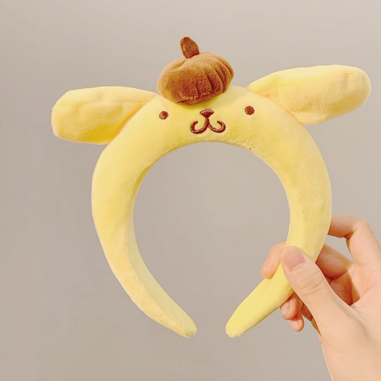 Kawaii Hair Band Sanrio My Melody Kuromi Cinnamoroll Pompom Purin Hair Accessories Anime Cute Cartoon Plush Headdress Girls Gift
