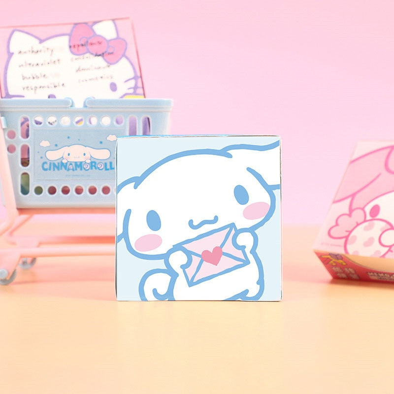 Kawaii Cute Sanrio Convenience Book Mymelody Kuromi Hellokitty Note Book Cute Paste Notepad Stationery Student Stationery