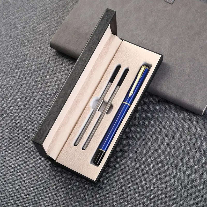 Metal Ballpoint Pens Kit School Business Office Signature Roller Pen Student Stationery Supplies Gift Box Packaging