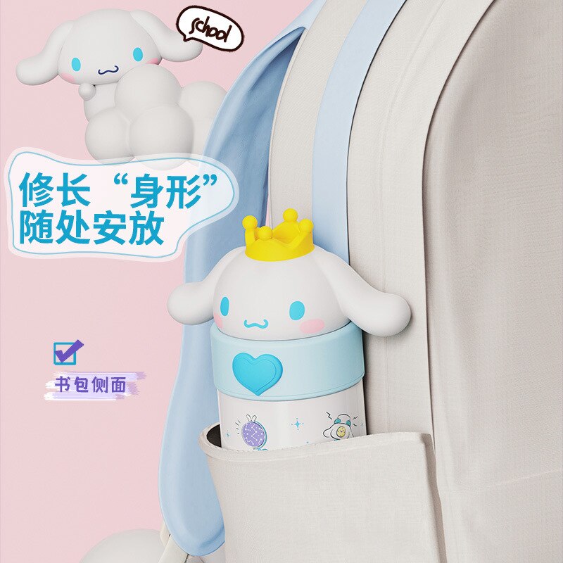 350ML Sanrio Cinnamoroll Anime Kuromi Melody Thermos Mug Cartoon Kawaii Sports Water Bottle Coffee Cup Kids Water Bottle Gift