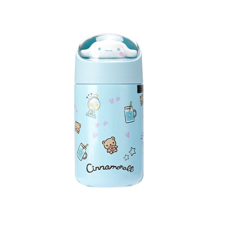 350ML Sanrio Cinnamoroll Anime Kuromi Melody Thermos Mug Cartoon Kawaii Sports Water Bottle Coffee Cup Kids Water Bottle Gift