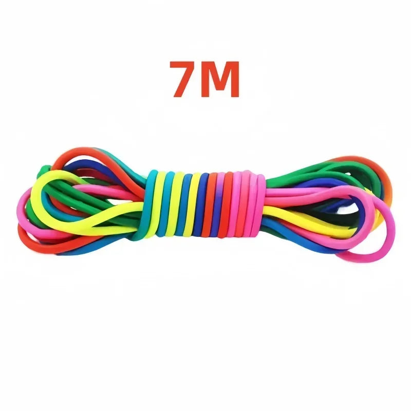 5-7M Super Elastic Jump Rope Endurance Training Fun Exercise Toys Indoor Outdoor Home Group Adjustable Rubber Jump Rope Strap