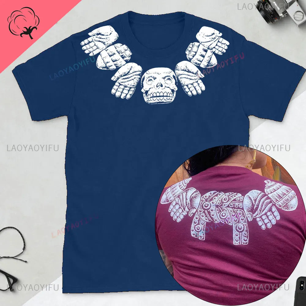 Quetzalcoatl Mexican Tshirt Aztec Art Print Aztec Tee Mexican Shirt Men Mexico Cotton Shirts Mexican Themed Gifts Mexicanas tops