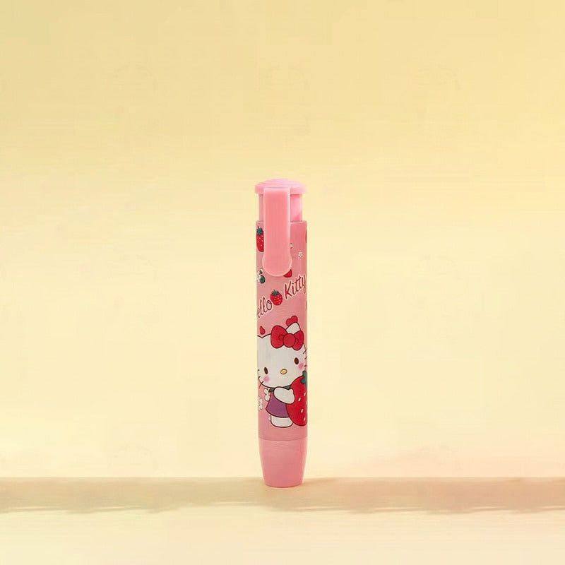 Creative Sanrioed Kawaii Press Eraser Anime Hello Kitty Kuromi MyMelody Cinnamoroll Cartoon Cute Stationery Gift Office Supplies