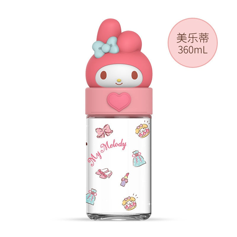 350ML Sanrio Cinnamoroll Anime Kuromi Melody Thermos Mug Cartoon Kawaii Sports Water Bottle Coffee Cup Kids Water Bottle Gift
