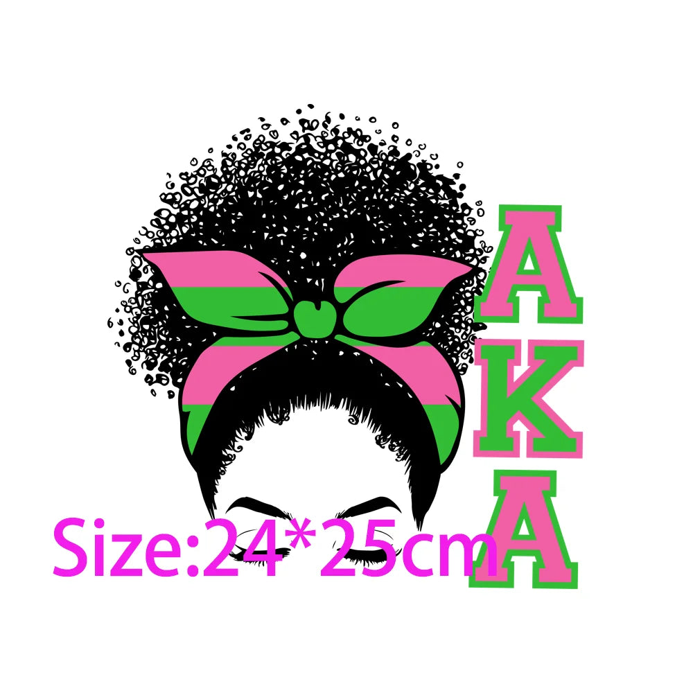 Ready to Press Transfers Custom Alpha Kappa Alpha Black Girls Pretty Girls Magic Women DTF Print