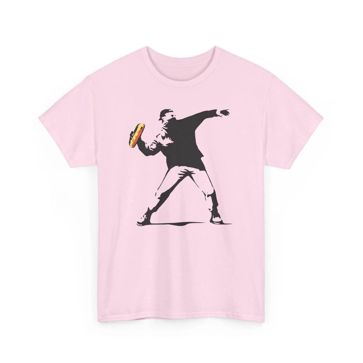 Banksy Inspired Protest Men Shirt: Sandwich Thrower, Graphic T Shirts Retro Streetwear High-quality Washington DC Activist Tee