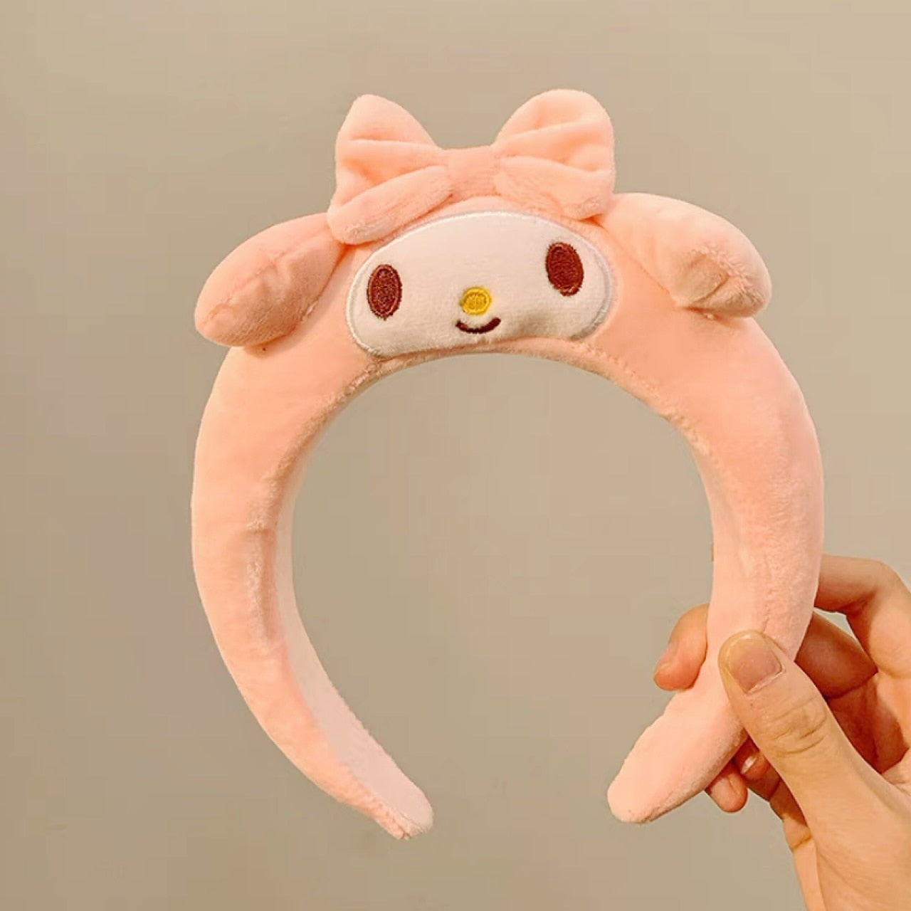 Kawaii Hair Band Sanrio My Melody Kuromi Cinnamoroll Pompom Purin Hair Accessories Anime Cute Cartoon Plush Headdress Girls Gift
