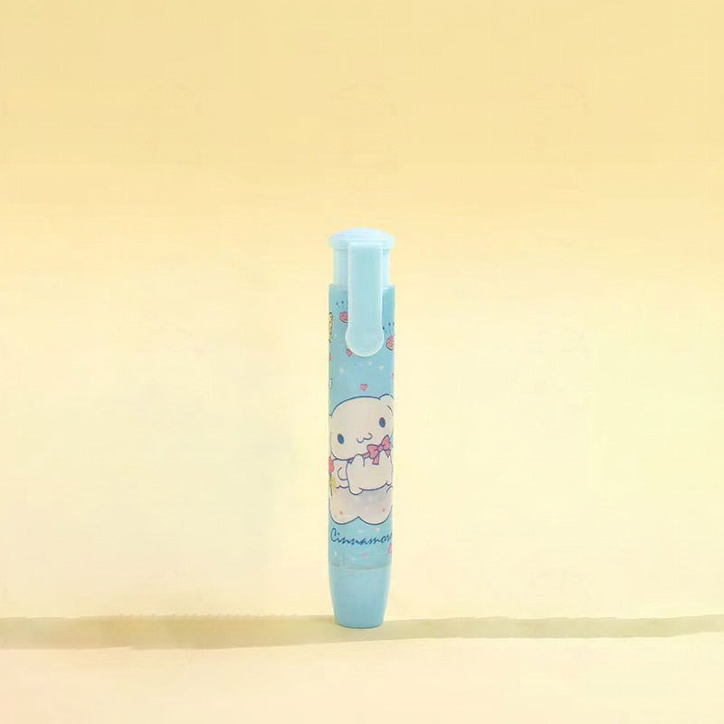 Creative Sanrioed Kawaii Press Eraser Anime Hello Kitty Kuromi MyMelody Cinnamoroll Cartoon Cute Stationery Gift Office Supplies