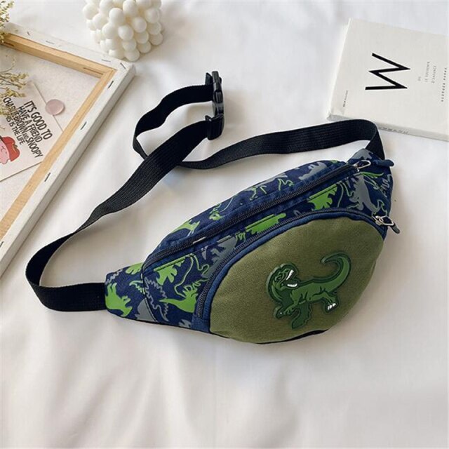 Kid Waist Bag For Girl Boy Cute Fanny Cartoon Dinosaur Chest Bag Children Belt Bag Money Pouch Baby Zipper Waist Pack Bum Bag