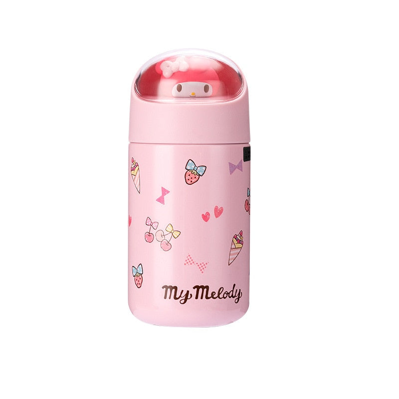 350ML Sanrio Cinnamoroll Anime Kuromi Melody Thermos Mug Cartoon Kawaii Sports Water Bottle Coffee Cup Kids Water Bottle Gift