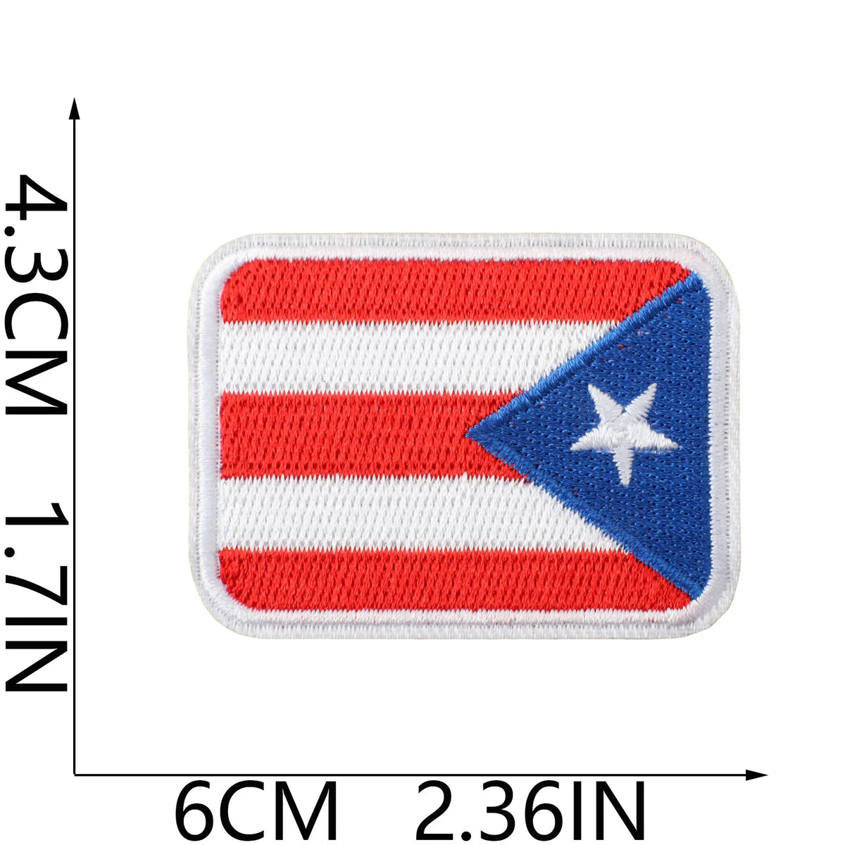 Puerto Rico Embroidered Patch Clothing Decoration Iron On Sewing Badge for Festival Drumming