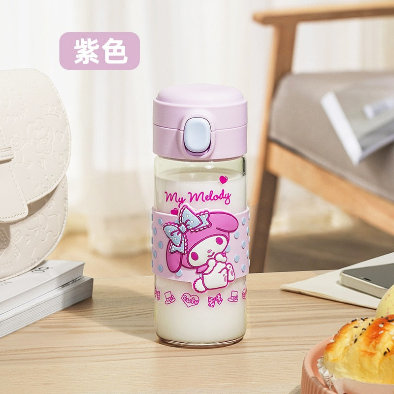 350ML Sanrio Cinnamoroll Anime Kuromi Melody Thermos Mug Cartoon Kawaii Sports Water Bottle Coffee Cup Kids Water Bottle Gift