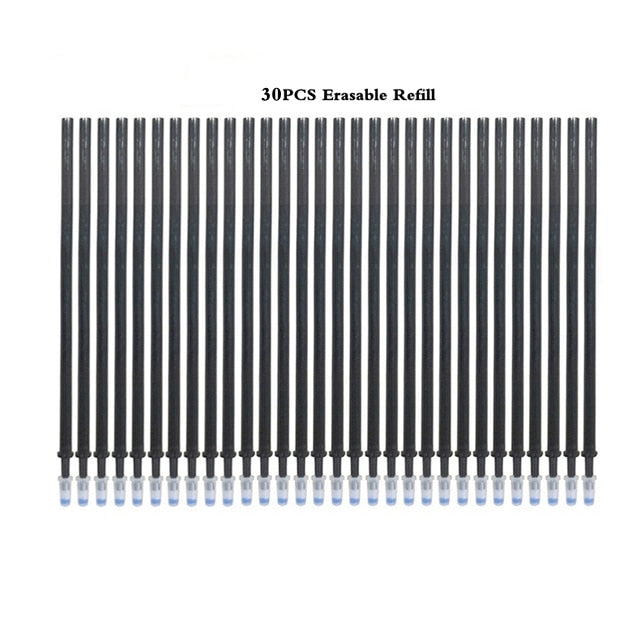 0.5mm Erasable Pen Set Blue Black Ink Gel Pen Erasable Refill Rod Washable Handle School&Office Writing Stationery Gel Ink Pen