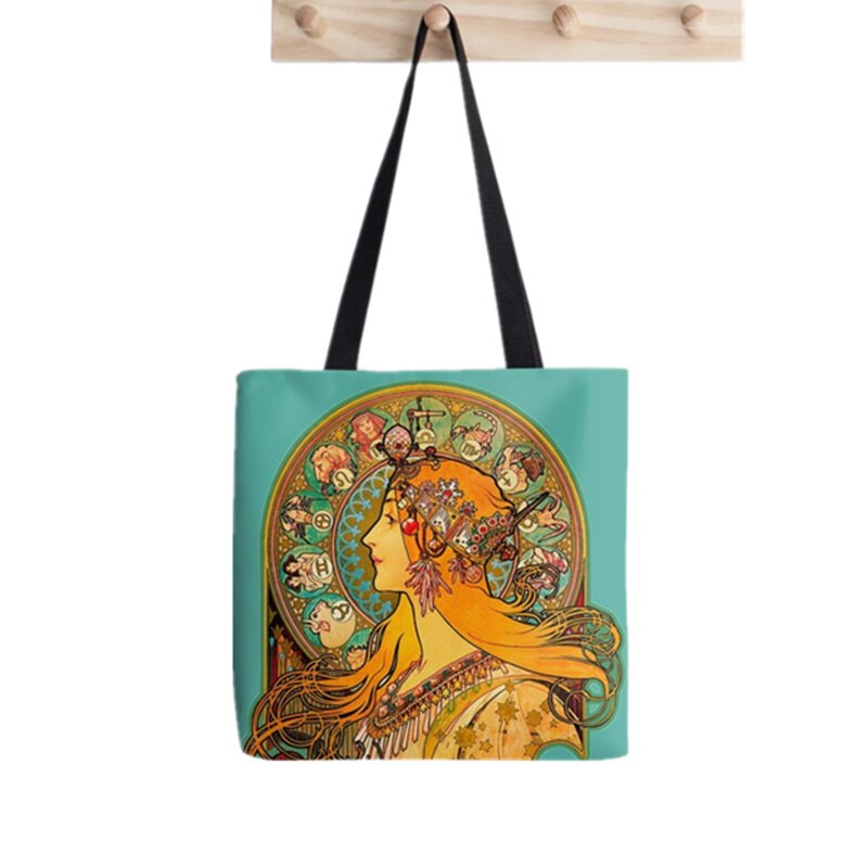 Shopper Day of the Dead Catrina Printed Tote Bag women Harajuku shopper Funny handbag girl Shoulder shopping Lady Canvas Bag
