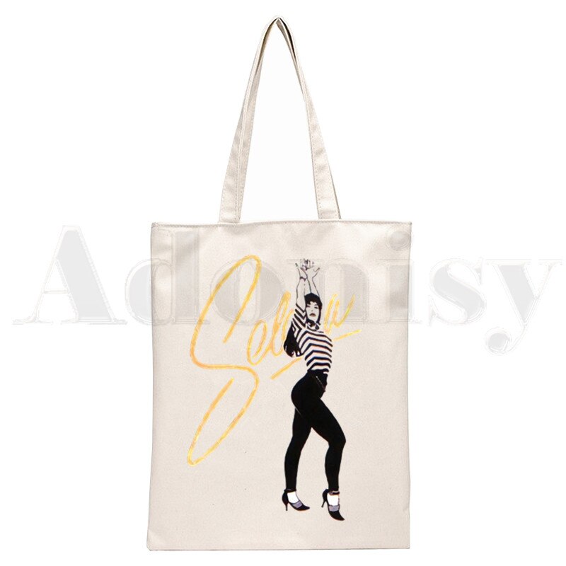 Vintage 90s Inspired Selena Quintanilla Trendy Handbags Shoulder Bags Casual Shopping Girls Handbag Women Elegant Canvas Bag
