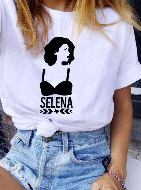 Pure Cotton Women T Shirt Selena Graphic Printed Tshirt Ladies Short Sleeve Tee Shirt Women Female Tops Clothes Camisetas