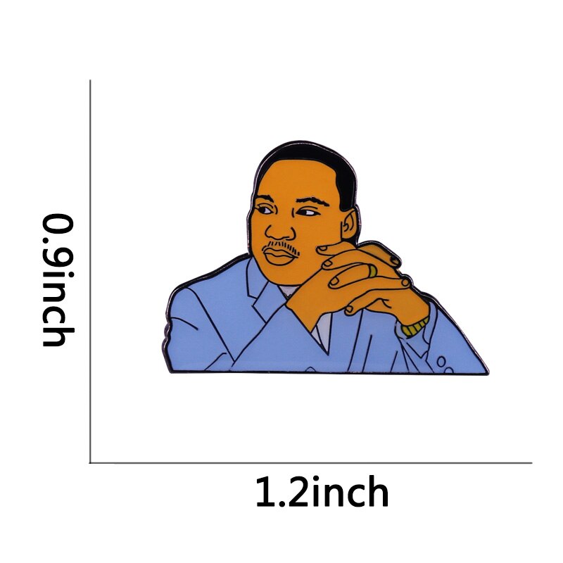 Martin Luther King Jr Brooch MLK Enamel Pin I Have A Dream Black Lives Matter Badge