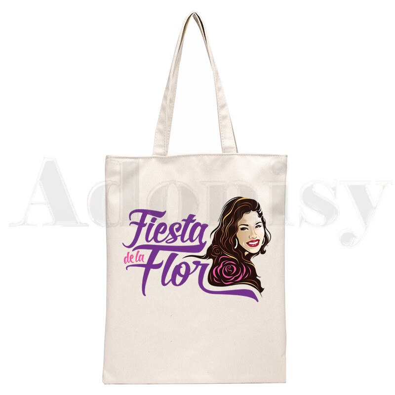 Vintage 90s Inspired Selena Quintanilla Trendy Handbags Shoulder Bags Casual Shopping Girls Handbag Women Elegant Canvas Bag