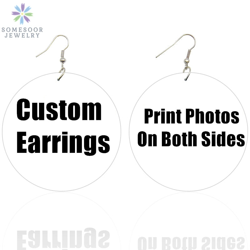 SOMESOOR Black History Powerful Sayings Printed Wooden Drop Earrings African American HBCU Inspired Loops Dangle For Women Gifts