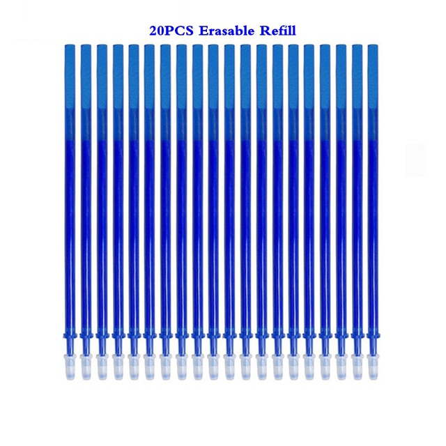 0.5mm Erasable Pen Set Blue Black Ink Gel Pen Erasable Refill Rod Washable Handle School&Office Writing Stationery Gel Ink Pen
