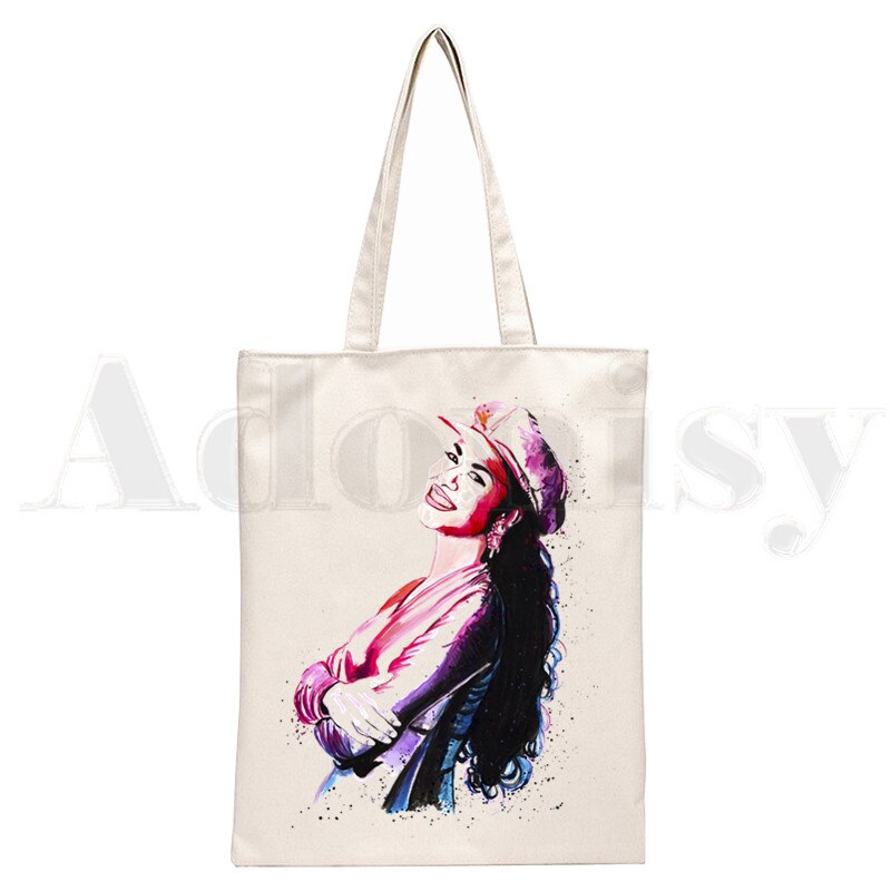 Vintage 90s Inspired Selena Quintanilla Trendy Handbags Shoulder Bags Casual Shopping Girls Handbag Women Elegant Canvas Bag