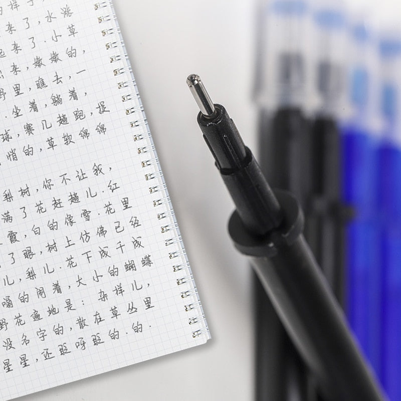0.5mm Erasable Pen Set Blue Black Ink Gel Pen Erasable Refill Rod Washable Handle School&Office Writing Stationery Gel Ink Pen