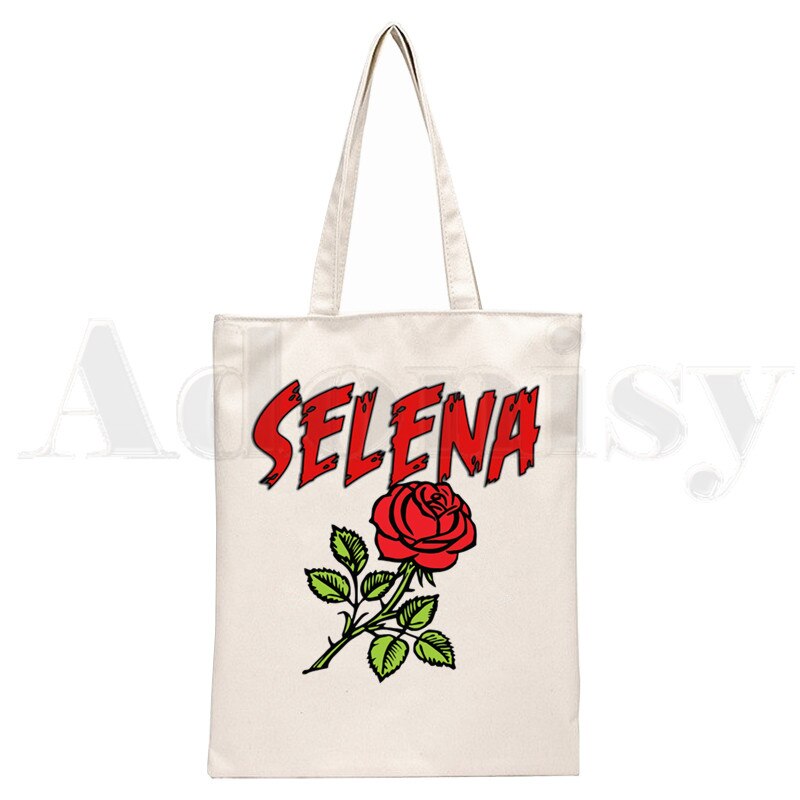 Vintage 90s Inspired Selena Quintanilla Trendy Handbags Shoulder Bags Casual Shopping Girls Handbag Women Elegant Canvas Bag