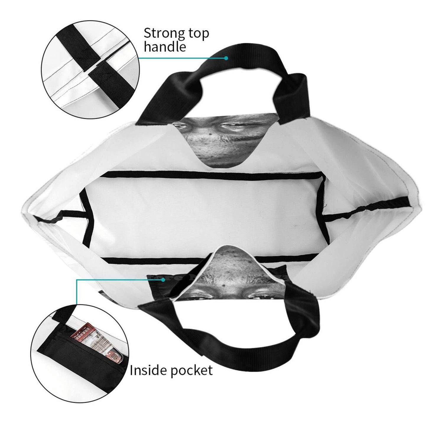 Dababy Ladies Casual Handbag Tote Bag Reusable Large Capacity Lil Uzi Vert Drake Travis Ll Cool J Rap Hip Hop Music Cardi B Lil