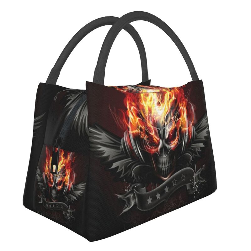Catrina Thermal Insulated Lunch Bag Women Mexican Sugar Skull Girl Portable Lunch Tote for Office Outdoor Storage Meal Food Box
