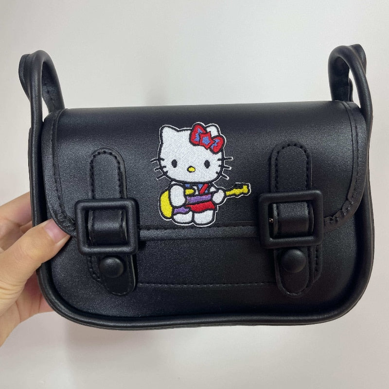 Kawaii Sanrio Kuromi Cambridge Bag Net Red with The Same Bag All-match Underarm Bag Shoulder Bag Japan and South Korea Gift