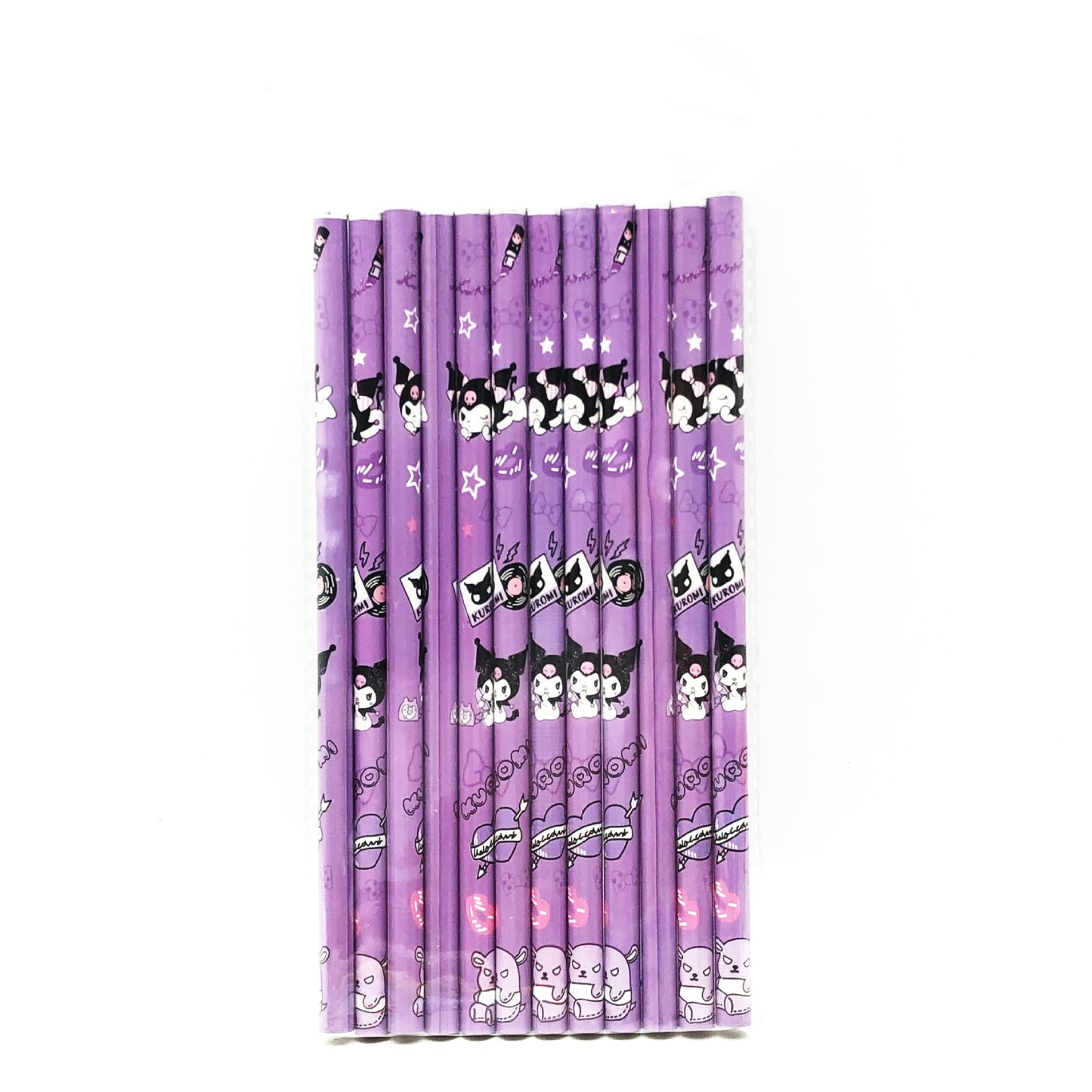 12Pcs Set Sanrio Pencils Students Stationery Pupil Anime My Melody Kuromi Cinnamoroll Cute Practical School Supplies Kids Gifts