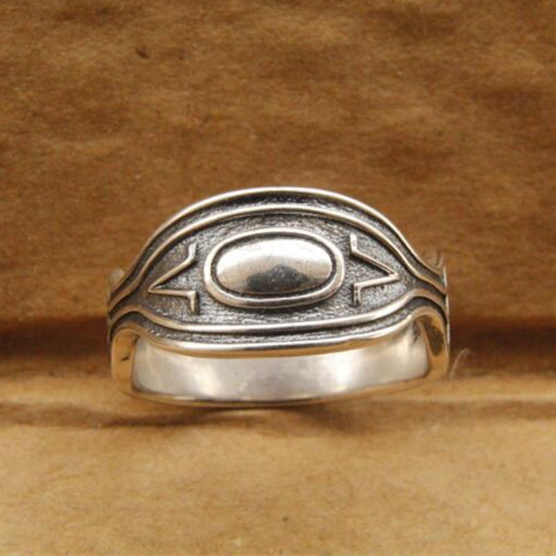 Black Panther Ring Plated With Silver Men Cosplay File Wakanda King Ring Band Props Wakanda T'Challa Jewelry Accessory Fans Gift