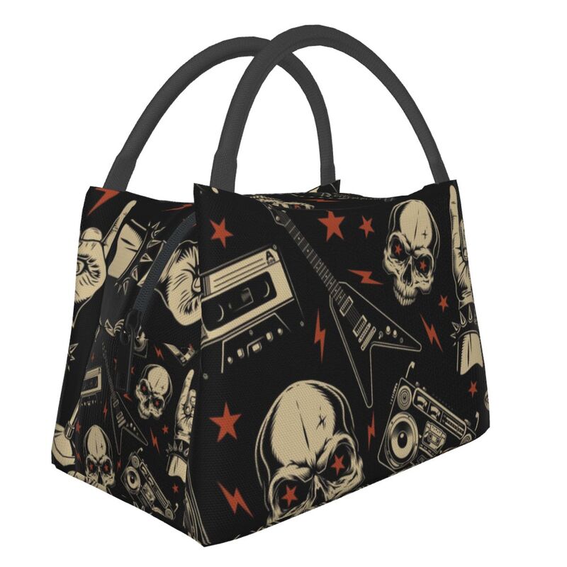 Catrina Thermal Insulated Lunch Bag Women Mexican Sugar Skull Girl Portable Lunch Tote for Office Outdoor Storage Meal Food Box