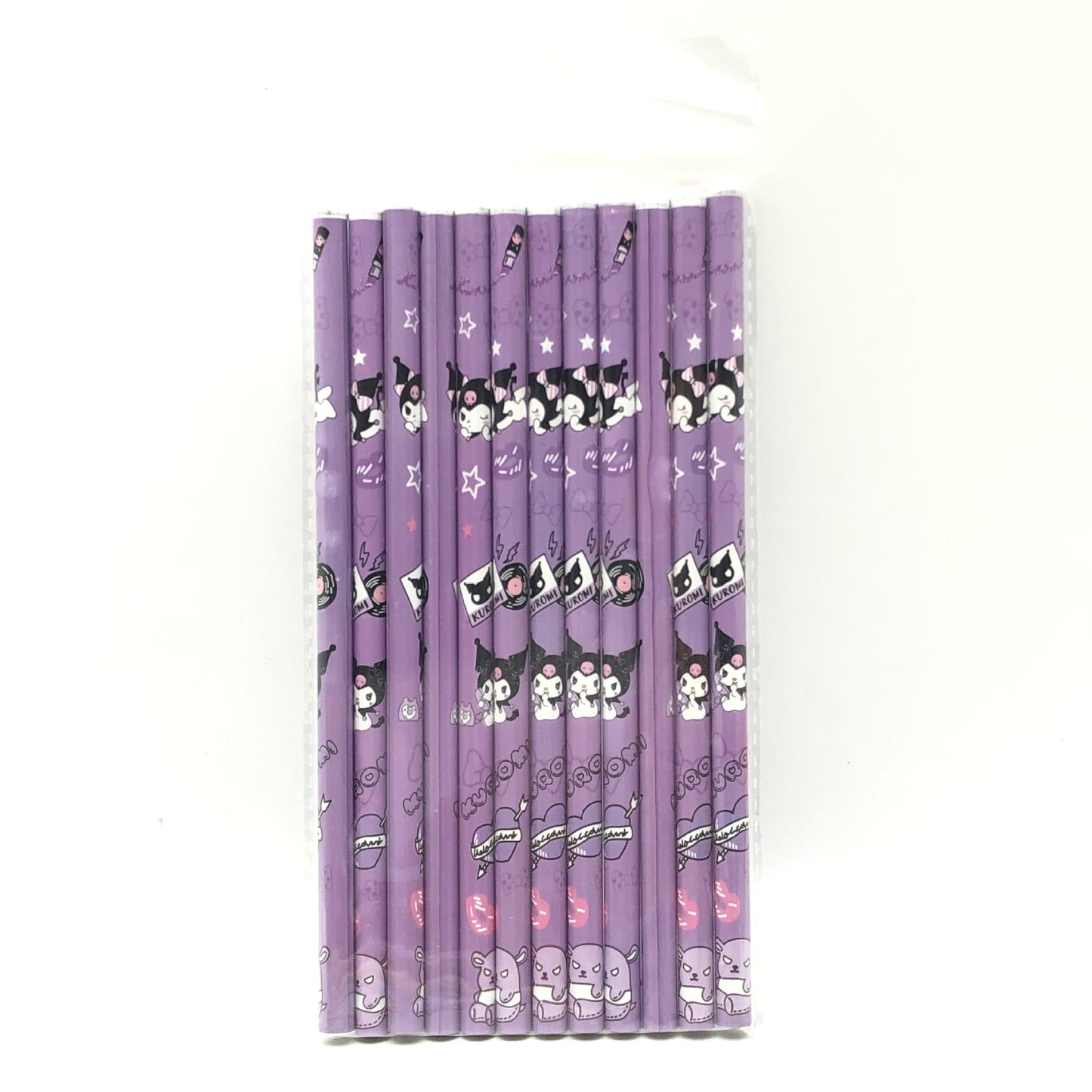 12Pcs Set Sanrio Pencils Students Stationery Pupil Anime My Melody Kuromi Cinnamoroll Cute Practical School Supplies Kids Gifts