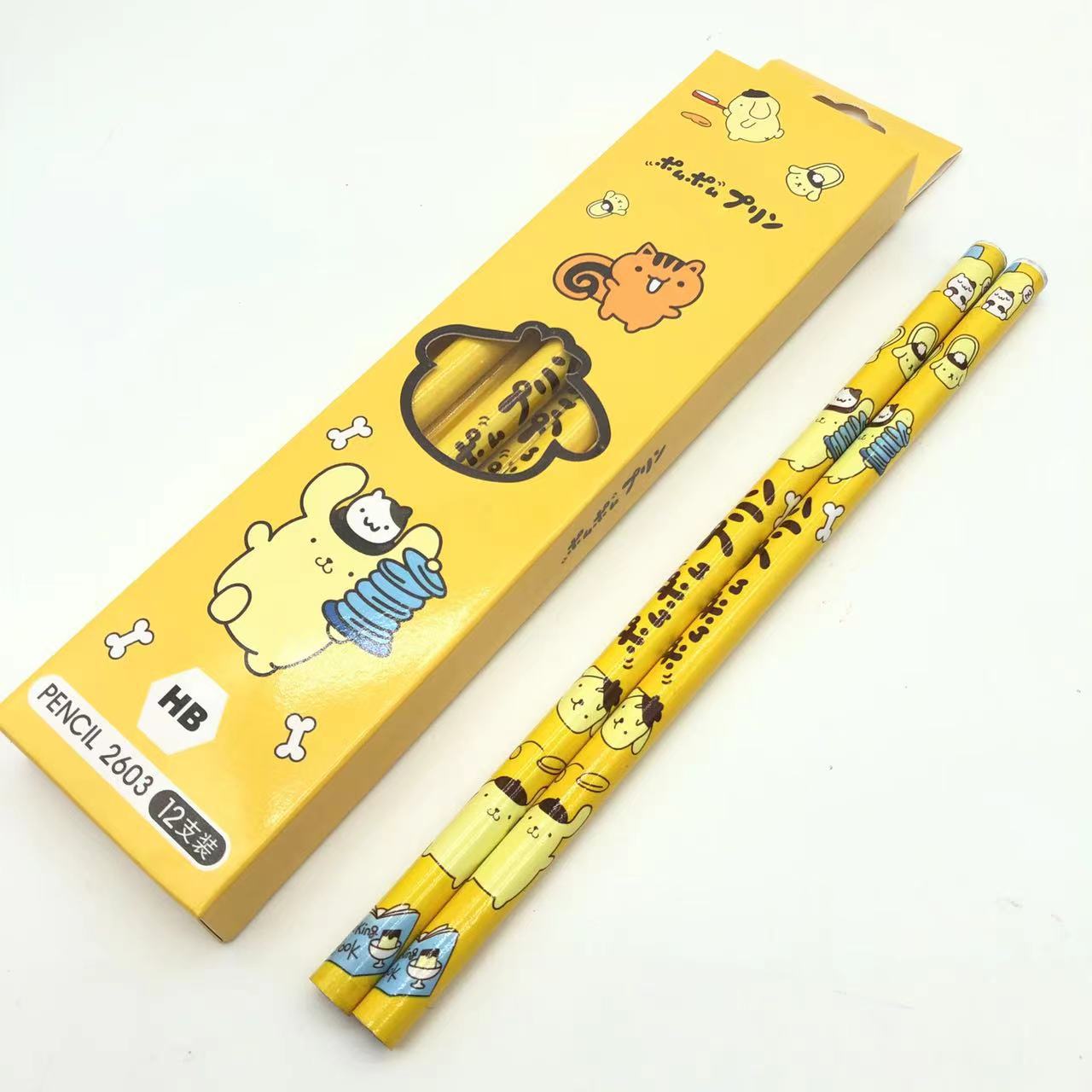 12Pcs Set Sanrio Pencils Students Stationery Pupil Anime My Melody Kuromi Cinnamoroll Cute Practical School Supplies Kids Gifts