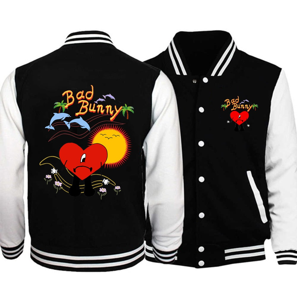 World's Hottest Tour 2022 Un Verano Sin Ti Bad Bunny Jackets Hellfire Club Baseball Jacket Coat Autumn Streetwear