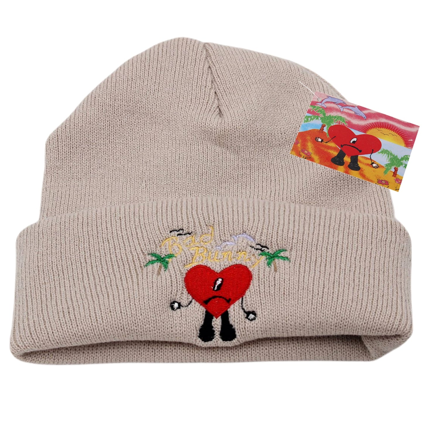 Bad Bunny Beanie Hat Ski Knitted Hats Unisex Cartoon Embroidery Cap